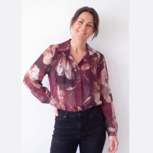 Printed Shirt Serena - Bordeaux