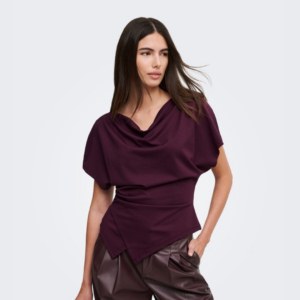 OnlEmber S/S Waterfall Top - Winetasting