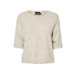 PcMie Ss O-neck Knit - Birch