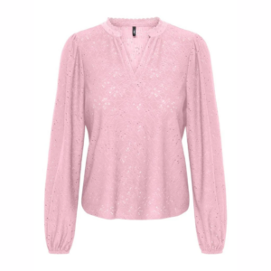 OnlSmilla L/S V-neck Lace Top - Parfait Pink